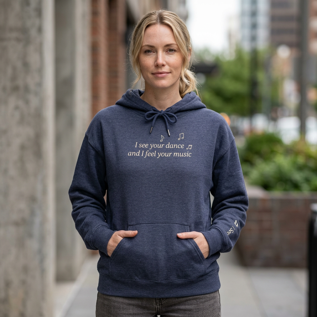 You are Not Alone Hoodie— “I see your dance and I feel your music” cozy pullover