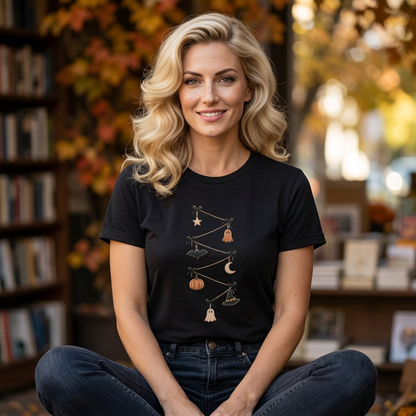Halloween Garland Tee — Mini Charms Elevated Graphic T-Shirt