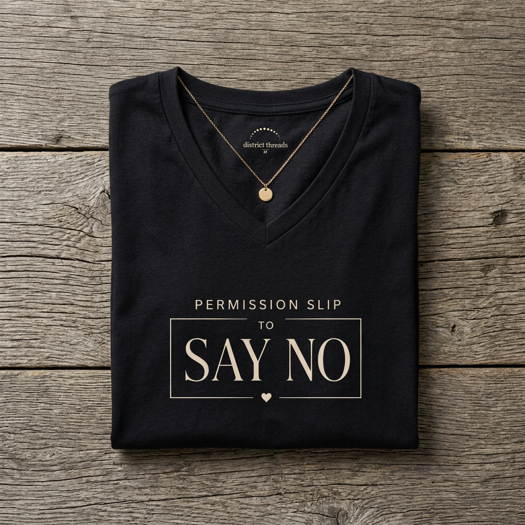Permission Slip to Say NO— Women's V-Neck Tee