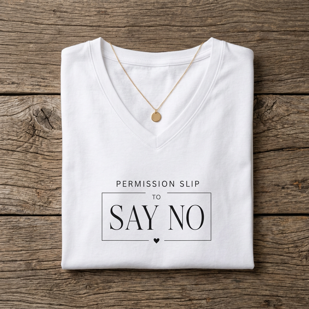 Permission Slip to Say NO— Women's V-Neck Tee