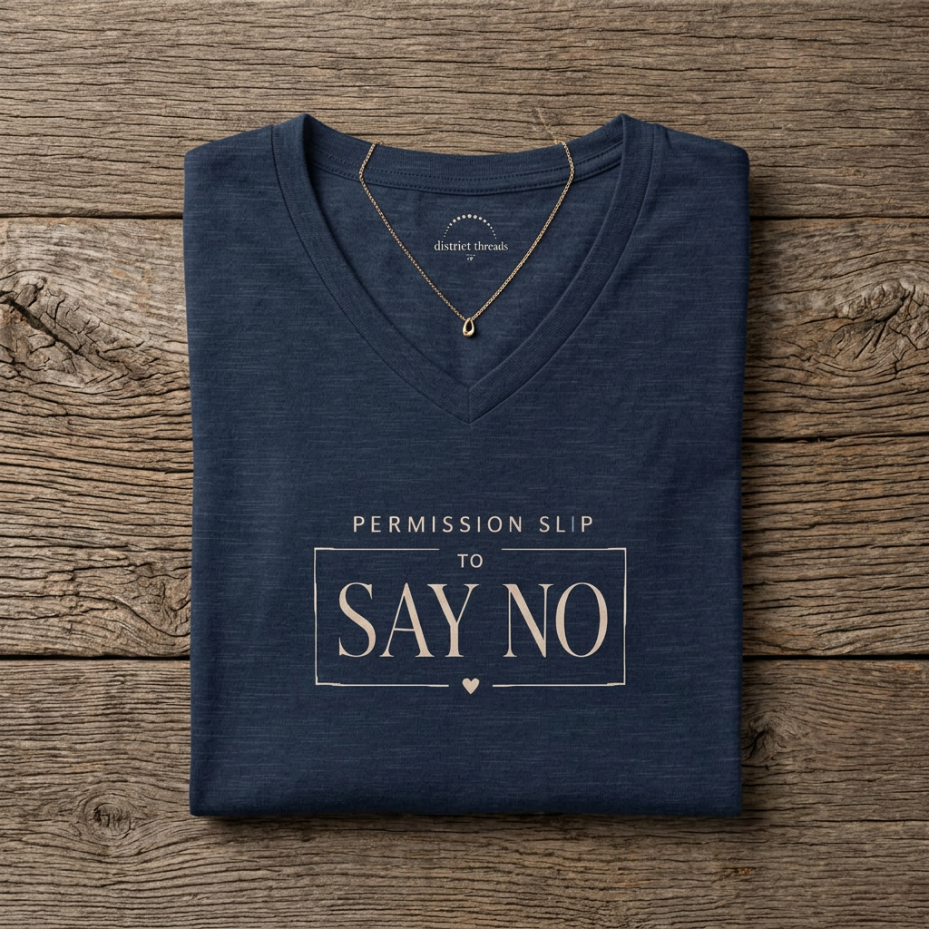 Permission Slip to Say NO— Women's V-Neck Tee