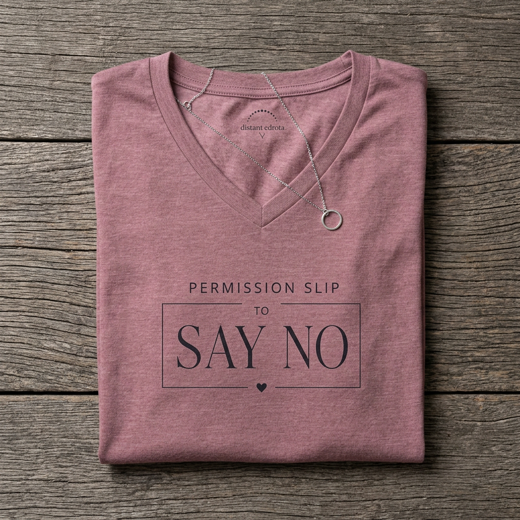 Permission Slip to Say NO— Women's V-Neck Tee