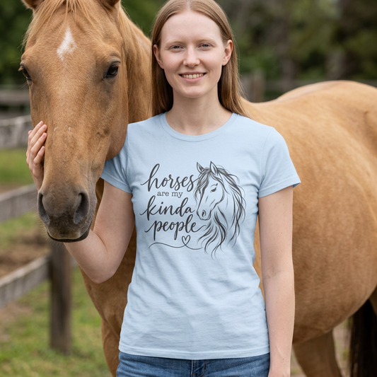 "Horses Are My Kinda People" Women's Softstyle Tee