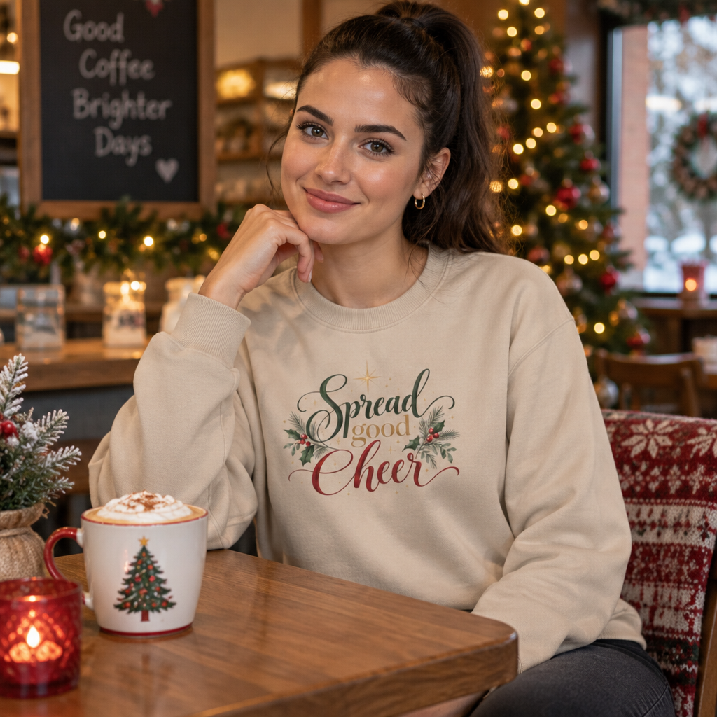 Spread Good Cheer - Christmas Midweight Fleece Sweatshirt, S - 4XL