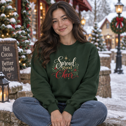 Spread Good Cheer - Christmas Midweight Fleece Sweatshirt, S - 4XL