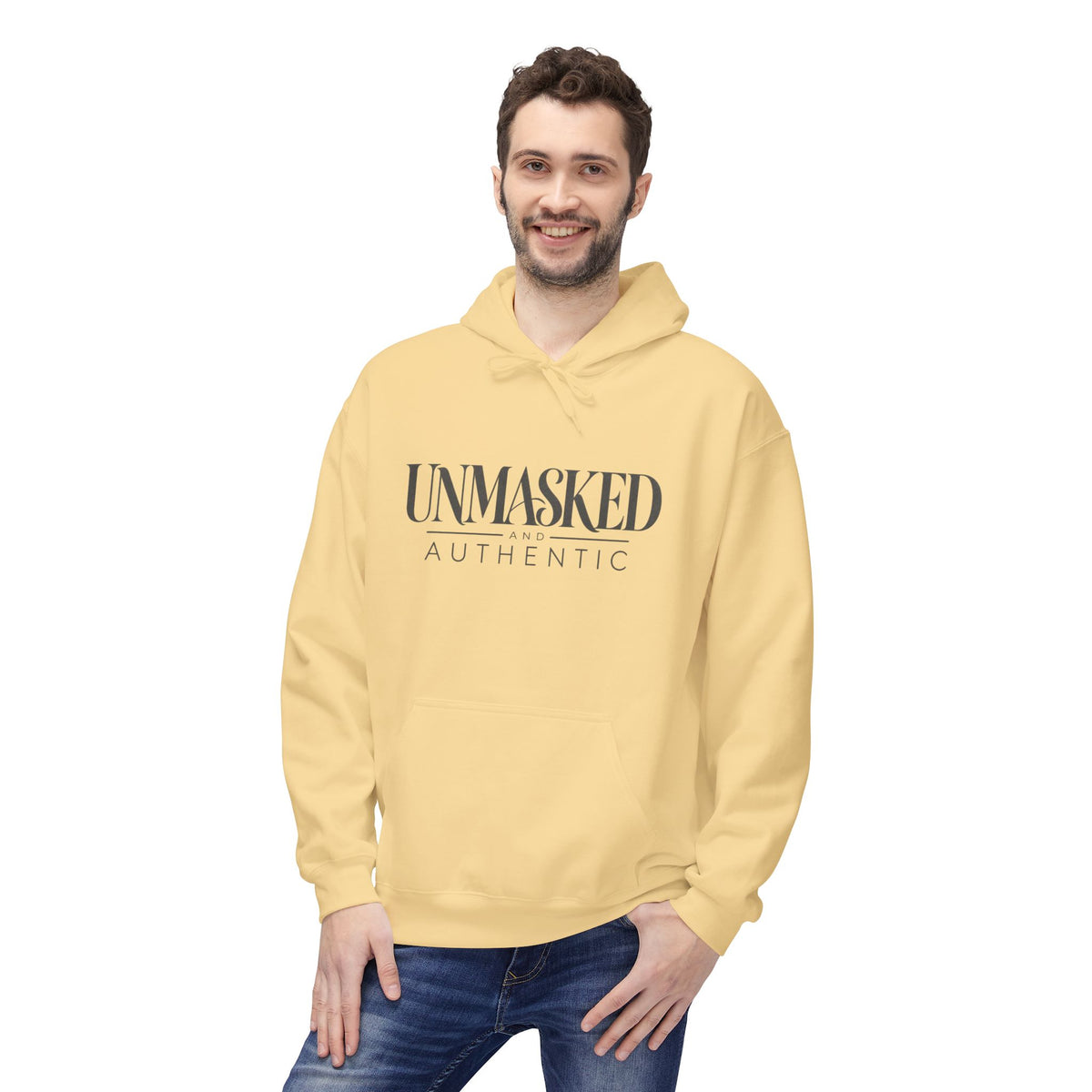 UNMASKED Hoodie — Midweight Unisex Fleece Pullover
