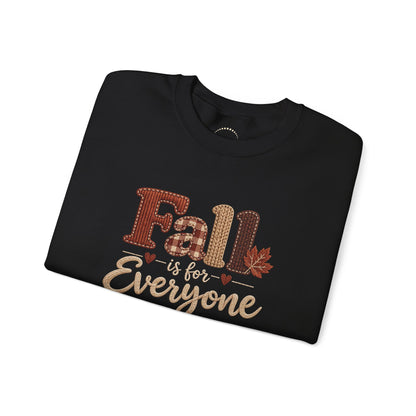 "Fall Is For Everyone " Faux-Embroidery Sensory Friendly Sweatshirt