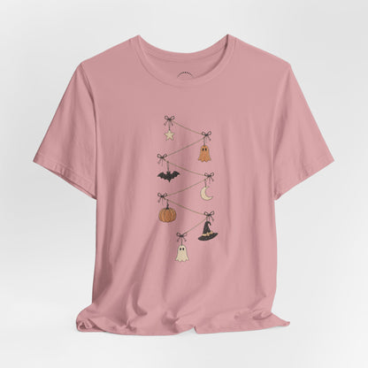 Halloween Garland Tee — Mini Charms Elevated Graphic T-Shirt
