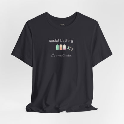 Social Battery Tee – “Social Battery” Low Charge Graphic T‑Shirt