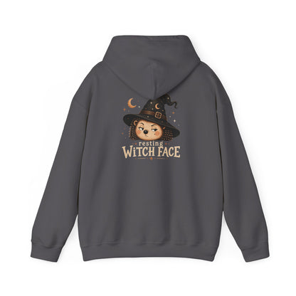 Halloween Hoodie - "Resting Witch Face" Funny Fall Graphic Comfort