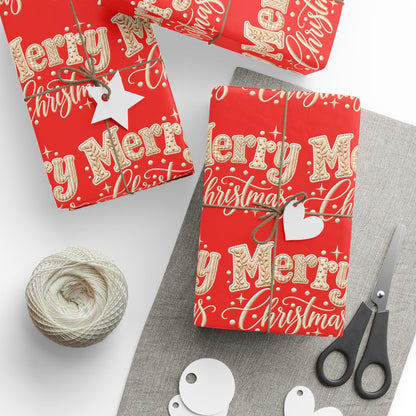 Merry Christmas Wrapping Paper 30" X 36"