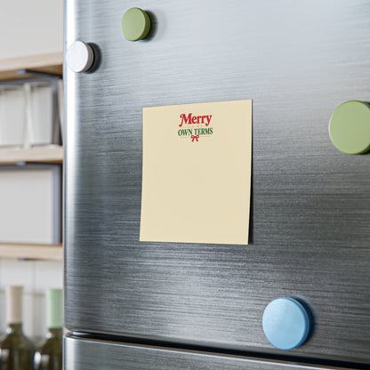 Merry on My Own Terms Holiday Post-it® Note Pad  4" x 4"