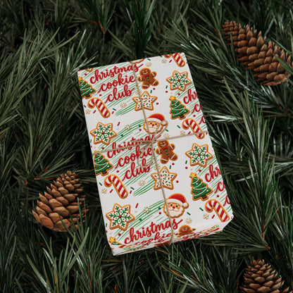 Christmas Cookie Club Holiday Wrapping Paper 30" x 36"