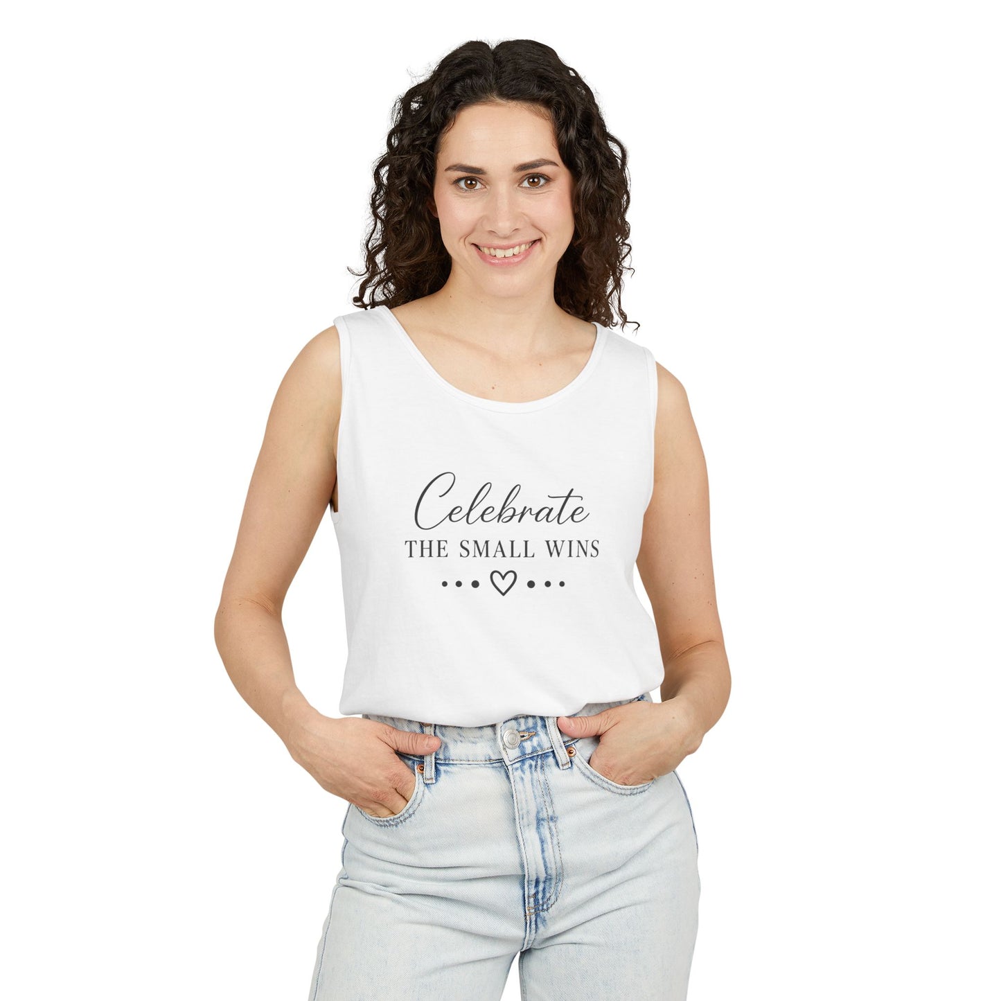 Celebrate the Small Wins Tank Top — Inspirational Graphic Tank
