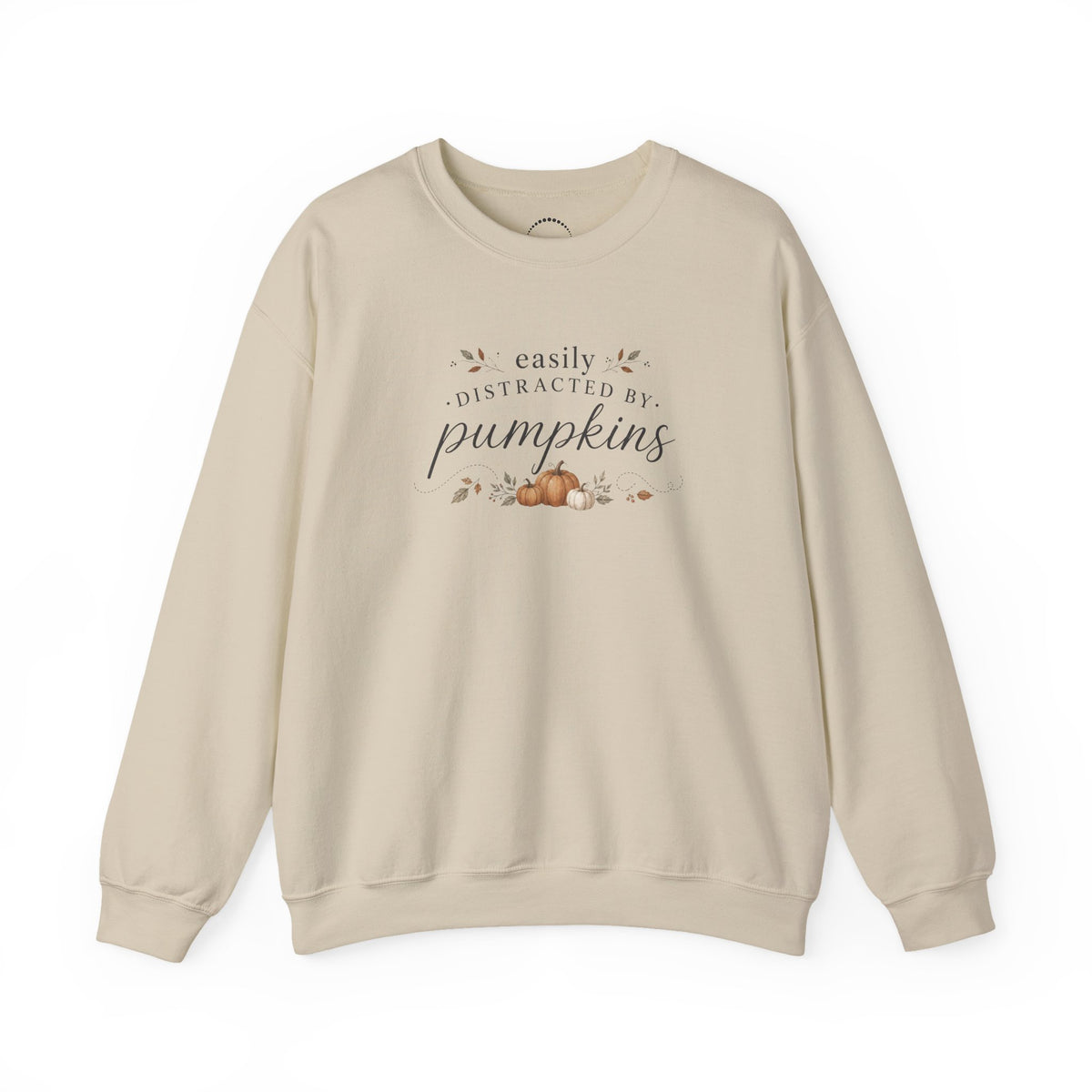 "Easily Distracted By Pumpkins" — Cozy Fall Pumpkin Sweatshirt
