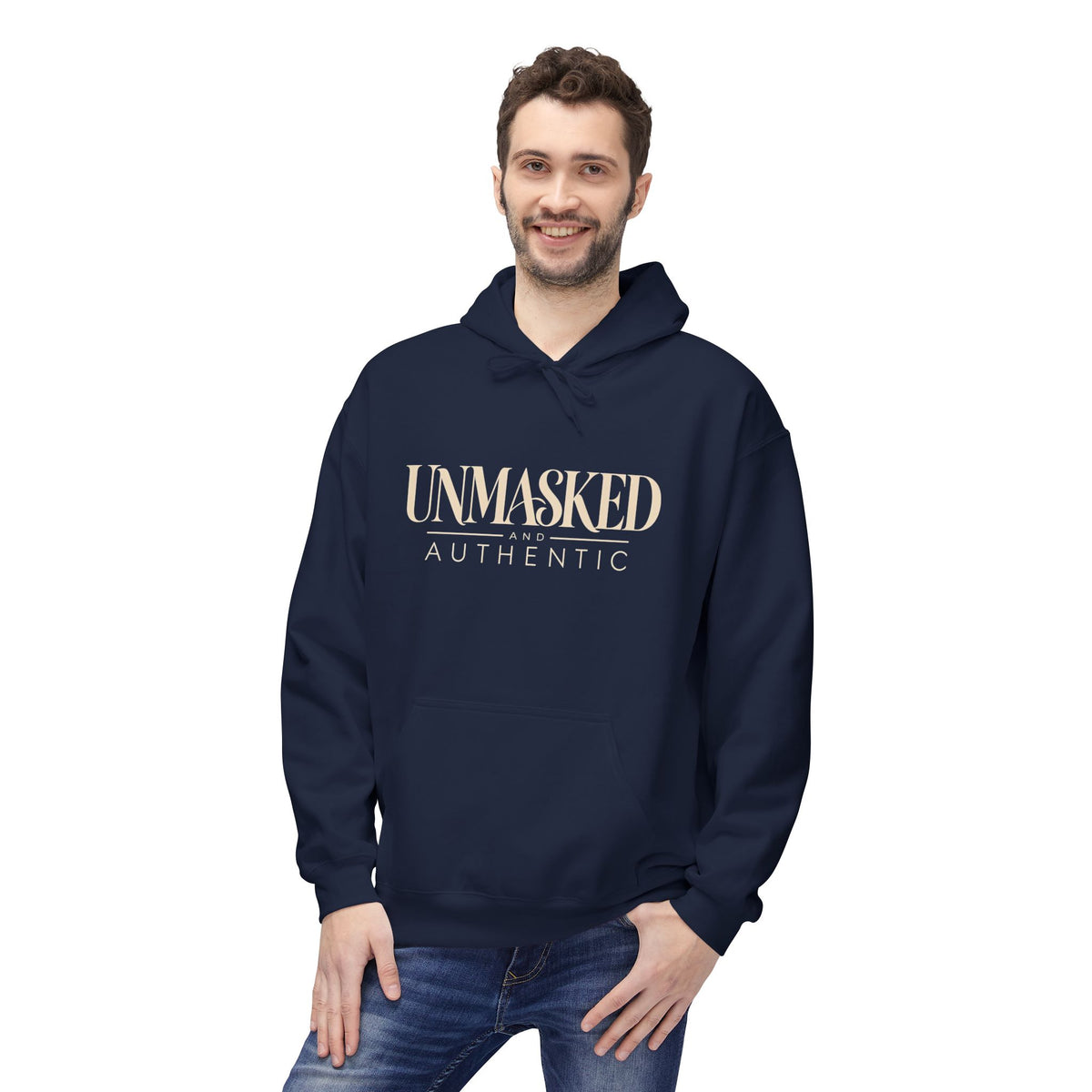 UNMASKED Hoodie — Midweight Unisex Fleece Pullover