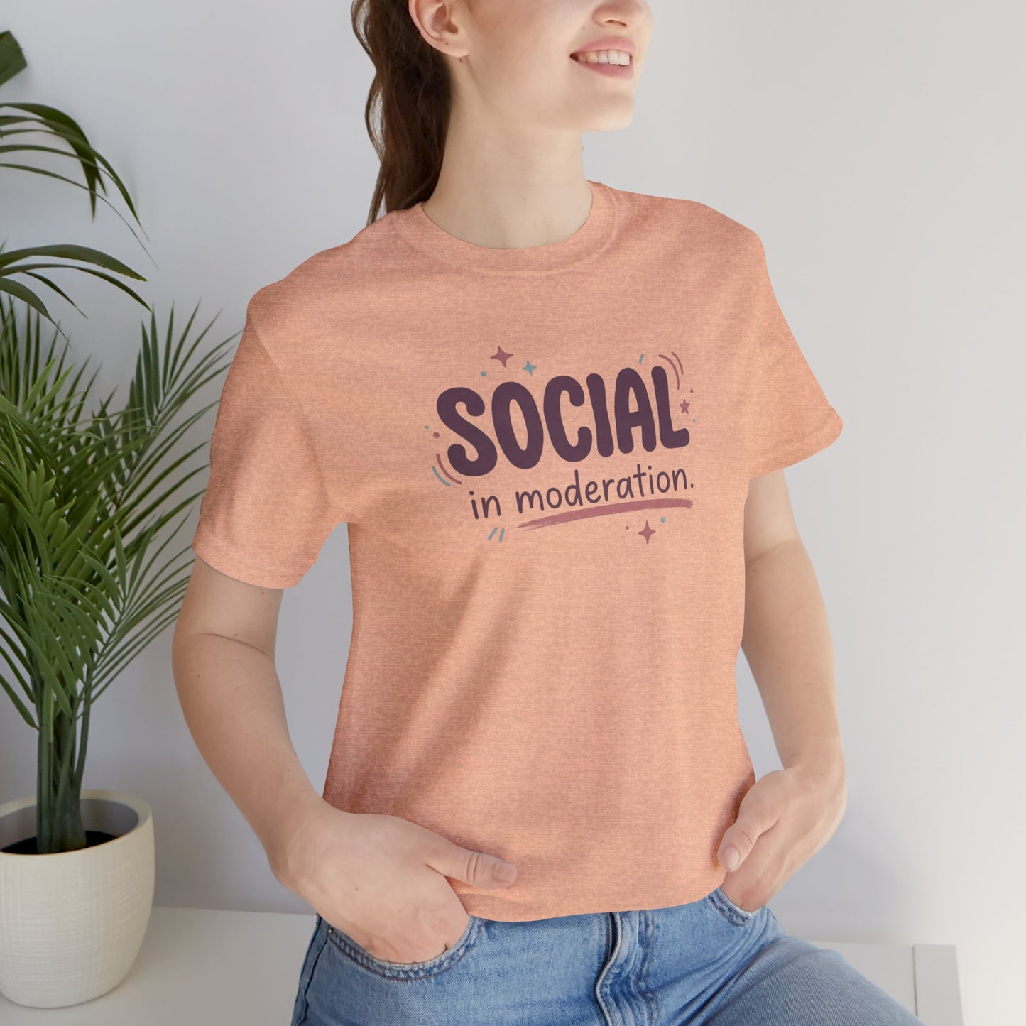 Social in Moderation T-Shirt — Introvert Friendly Graphic Tee