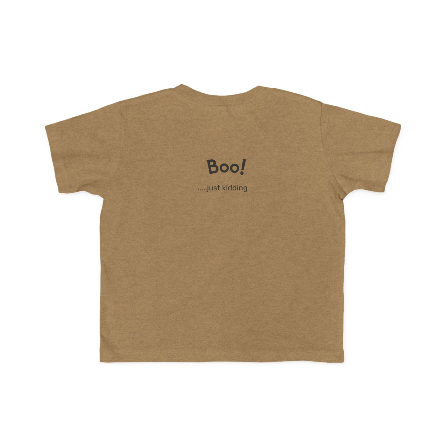 Toddler Tee — "Too Cute to Spook" Halloween Ghost Shirt