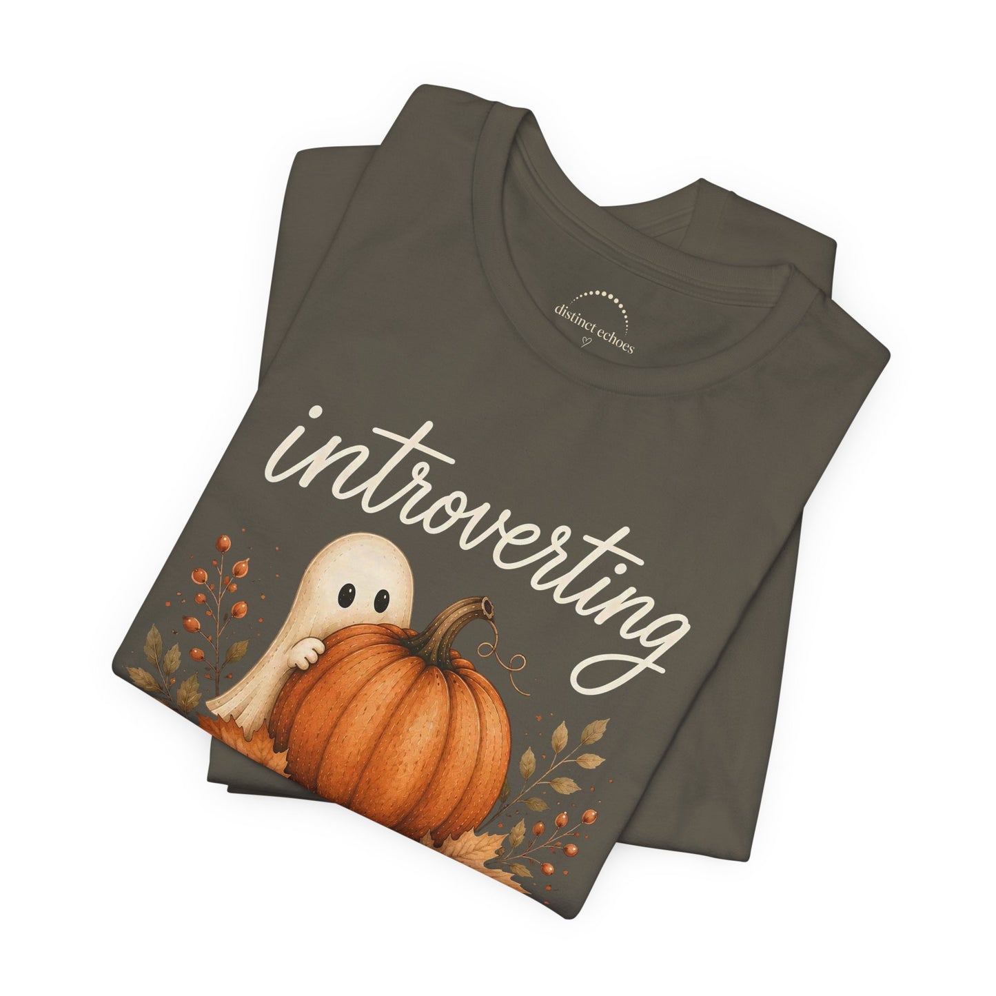 Introverting Ghost Pumpkin Tee — Cute Halloween T-Shirt