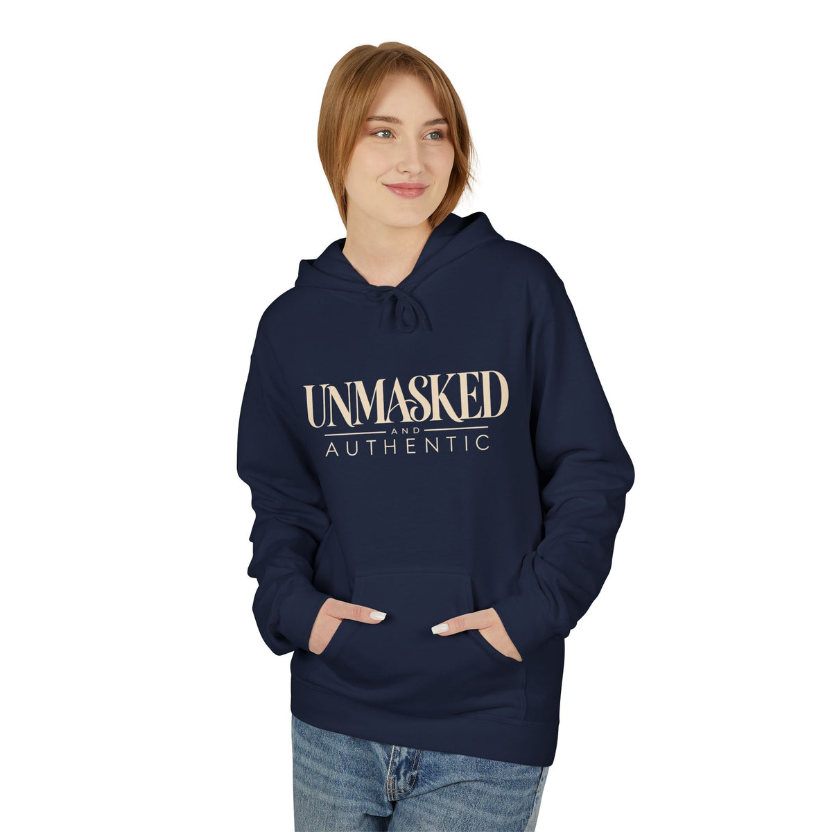 UNMASKED Hoodie — Midweight Unisex Fleece Pullover