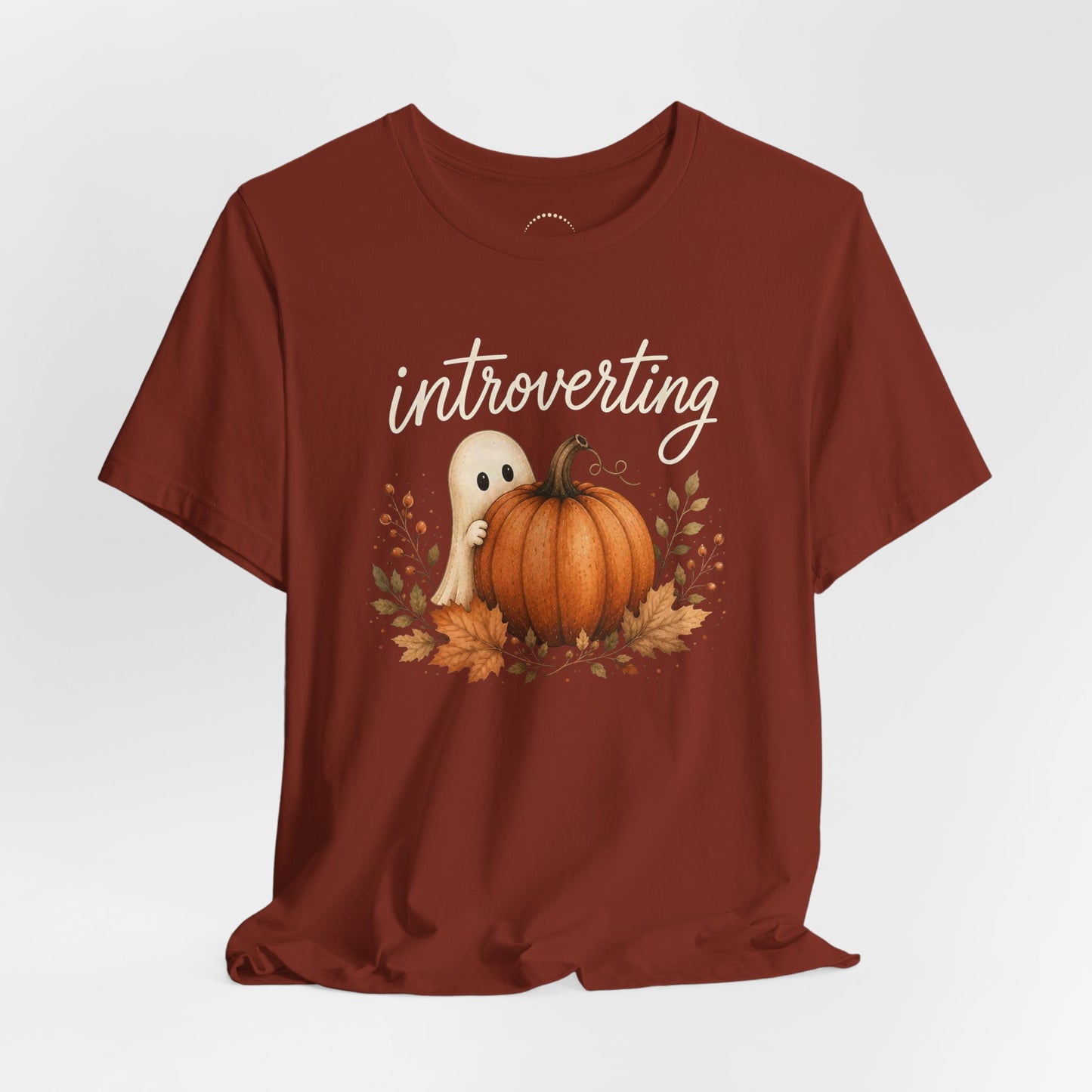 Introverting Ghost Pumpkin Tee — Cute Halloween T-Shirt