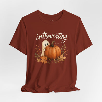 Introverting Ghost Pumpkin Tee — Cute Halloween T-Shirt