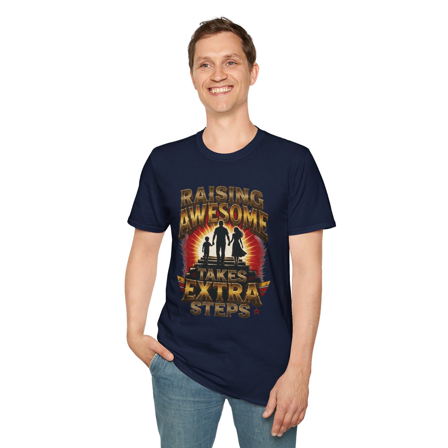 Raising Awesome (Takes Extra Steps) Family Pride Tee