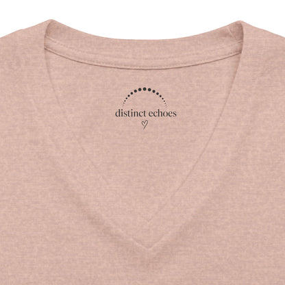 Spook-ish V‑Neck Tee — "Caffeinated & Mildly Haunted" Halloween Coffee Shirt