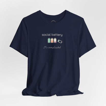 Social Battery Tee – “Social Battery” Low Charge Graphic T‑Shirt