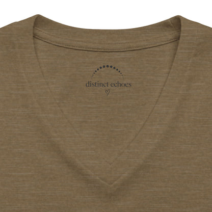 Spook-ish V‑Neck Tee — "Caffeinated & Mildly Haunted" Halloween Coffee Shirt