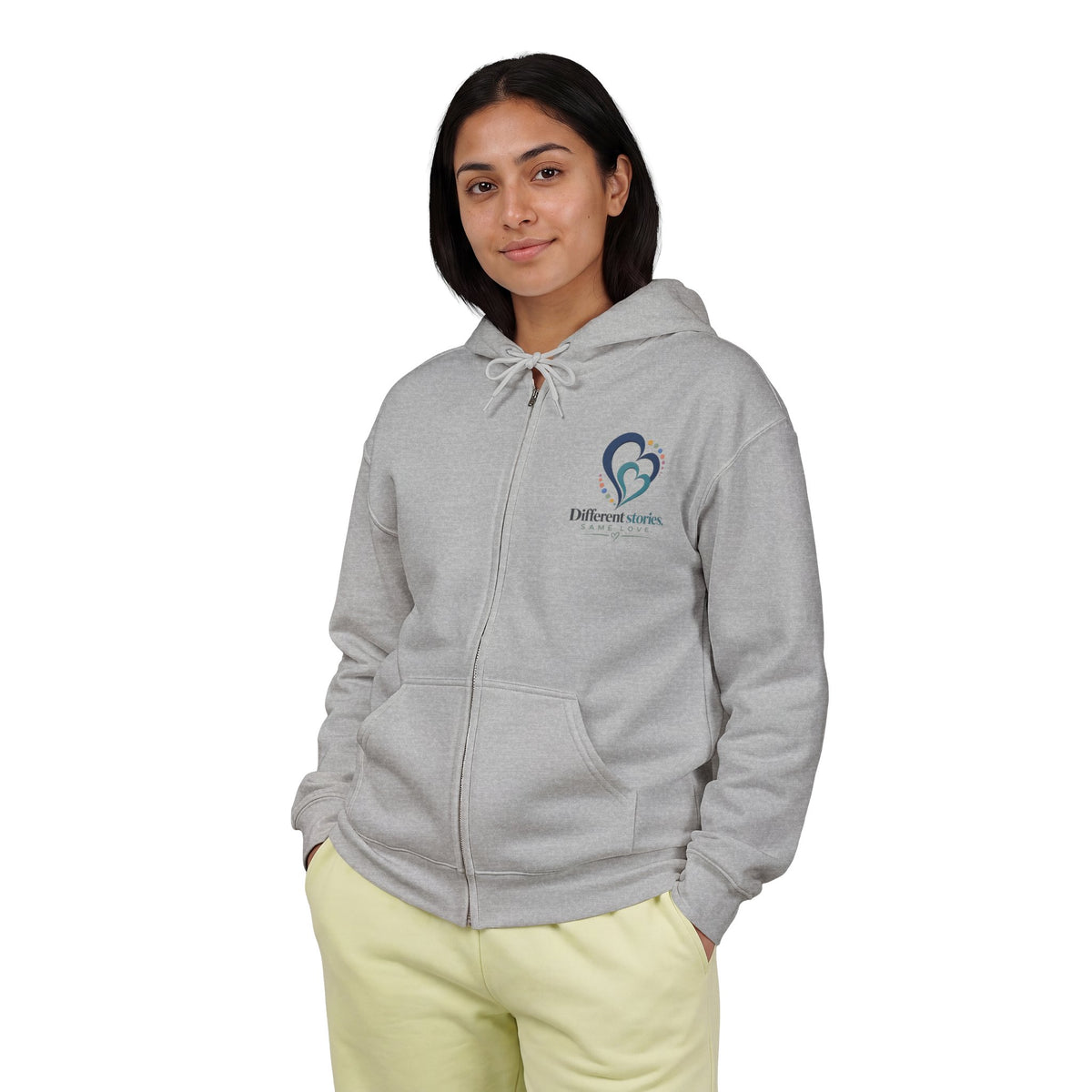 Love Without Limits Full Zip Hoodie — "Different Stories Same Love"  Signature Collection No. 002