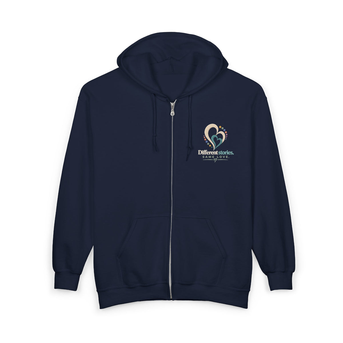 Love Without Limits Full Zip Hoodie — "Different Stories Same Love"  Signature Collection No. 002