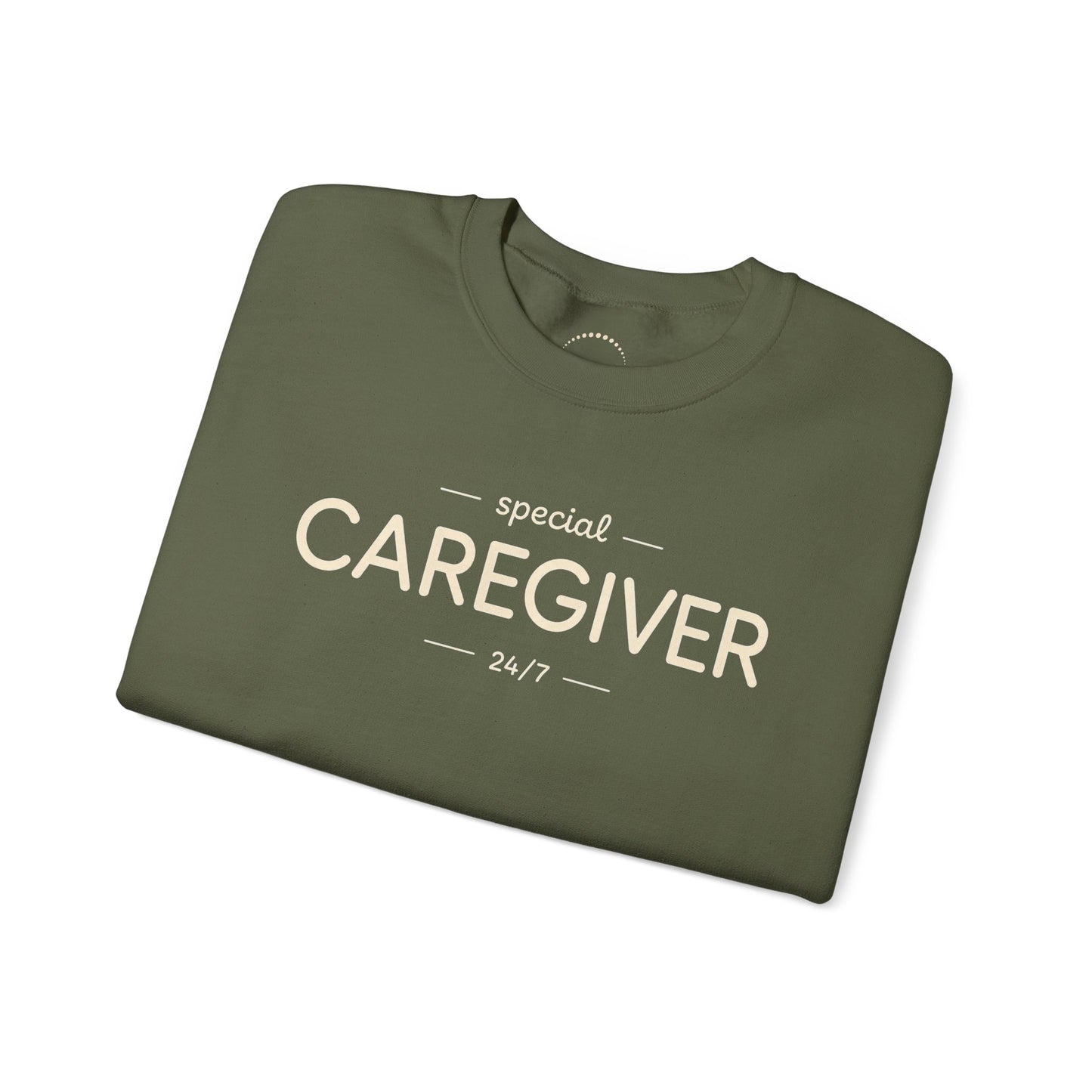 Caregiver Crewneck Sweatshirt — "Special Caregiver 24/7" Comfort Pullover
