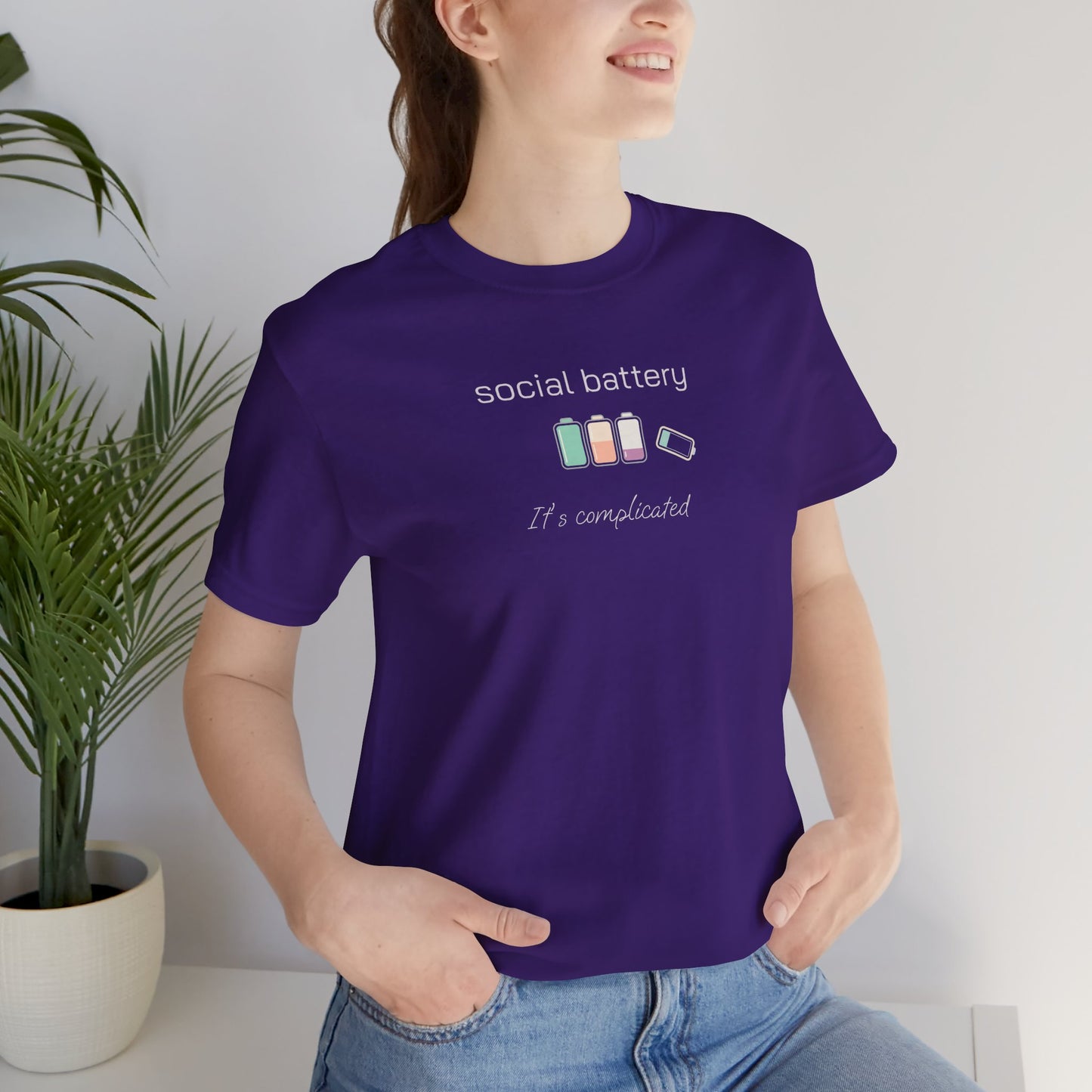 Social Battery Tee – “Social Battery” Low Charge Graphic T‑Shirt