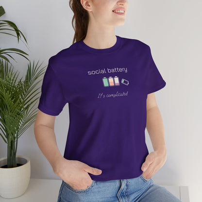 Social Battery Tee – “Social Battery” Low Charge Graphic T‑Shirt