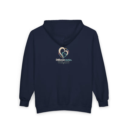 Love Without Limits Full Zip Hoodie — "Different Stories Same Love"  Signature Collection No. 002