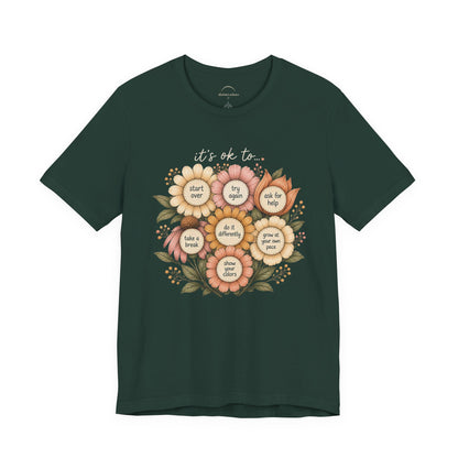 Floral Affirmation T-Shirt — Positive Reminders