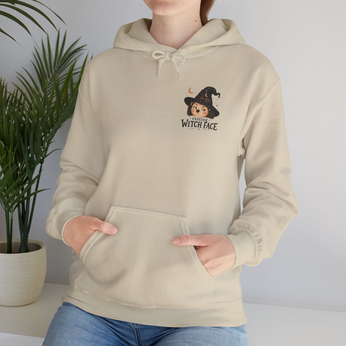 Halloween Hoodie - "Resting Witch Face" Funny Fall Graphic Comfort
