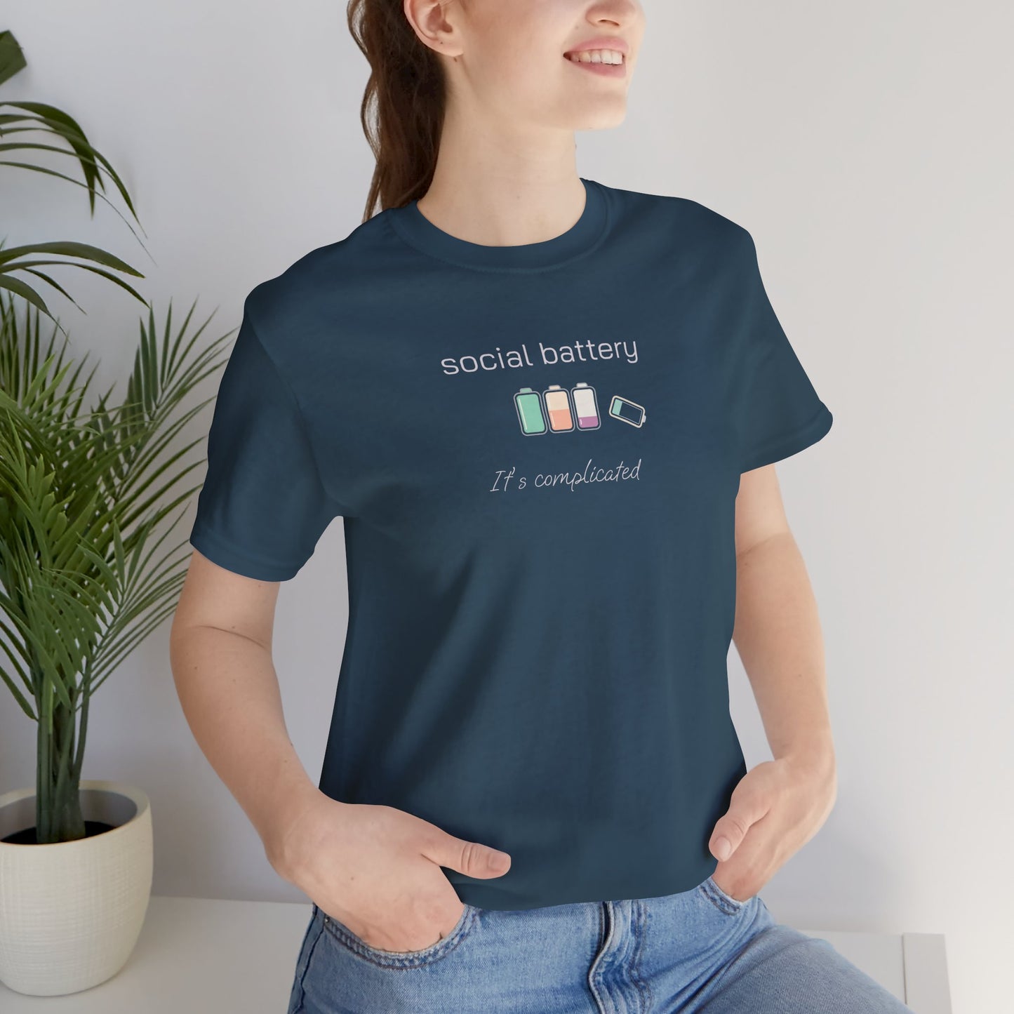 Social Battery Tee – “Social Battery” Low Charge Graphic T‑Shirt