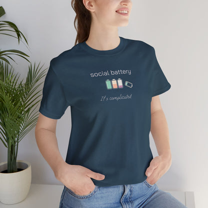 Social Battery Tee – “Social Battery” Low Charge Graphic T‑Shirt