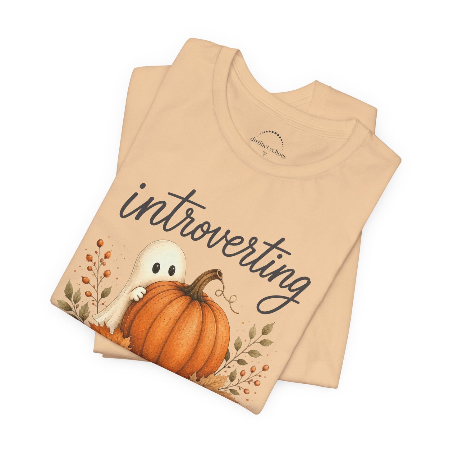 Introverting Ghost Pumpkin Tee — Cute Halloween T-Shirt