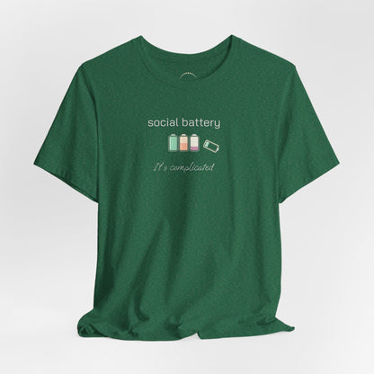 Social Battery Tee – “Social Battery” Low Charge Graphic T‑Shirt