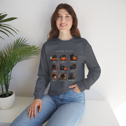 Mini Cats Halloween Sweatshirt — "Spooky Moods"