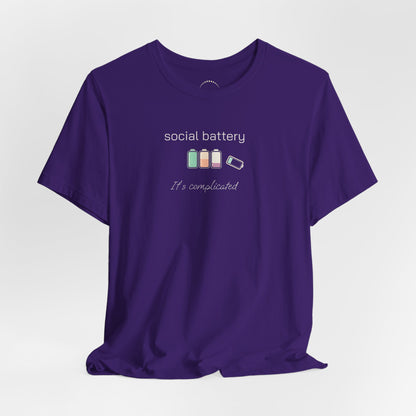 Social Battery Tee – “Social Battery” Low Charge Graphic T‑Shirt