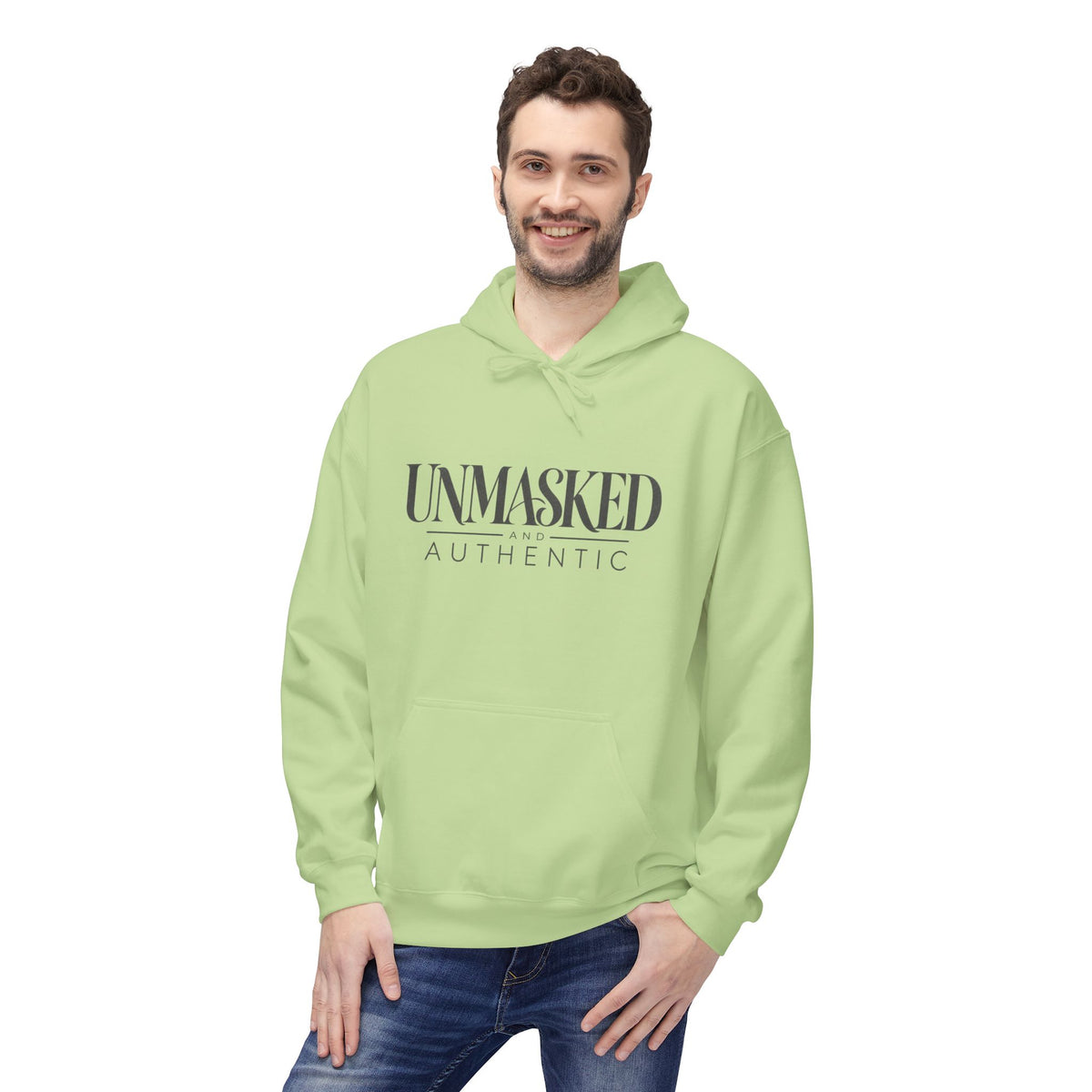 UNMASKED Hoodie — Midweight Unisex Fleece Pullover