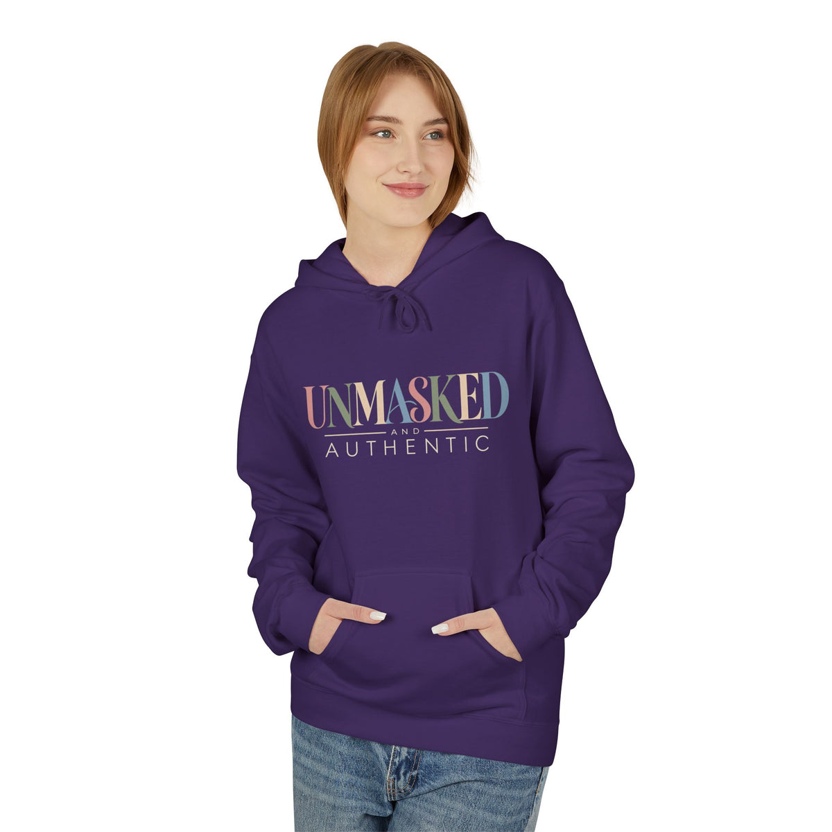 UNMASKED Hoodie — Midweight Unisex Fleece Pullover