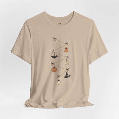 Halloween Garland Tee — Mini Charms Elevated Graphic T-Shirt