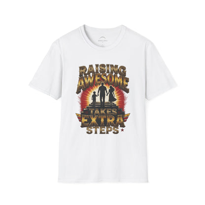 Raising Awesome (Takes Extra Steps) Family Pride Tee