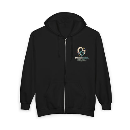 Love Without Limits Full Zip Hoodie — "Different Stories Same Love"  Signature Collection No. 002