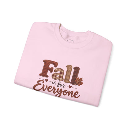 "Fall Is For Everyone " Faux-Embroidery Sensory Friendly Sweatshirt